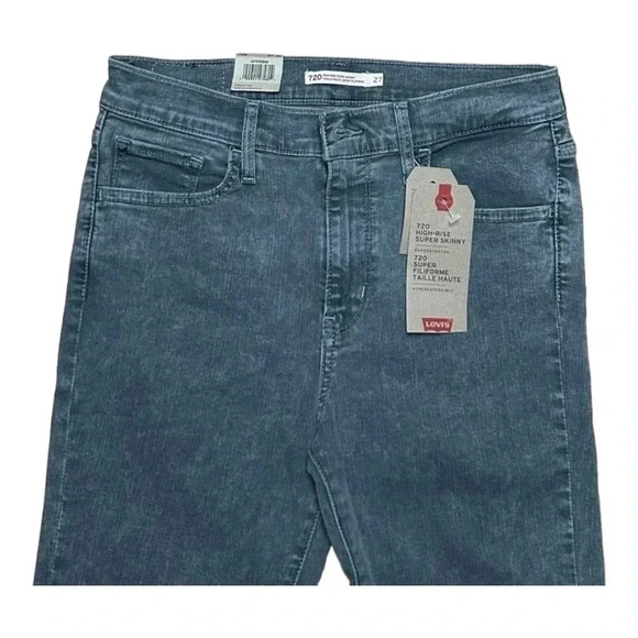 NEW  LEVI'S 720 HIGH-RISE SUPER SKINNY - Skinny jeans‎ Cancel club Grey - Picture 5 of 7